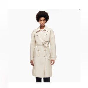 Aritzia Babaton faux leather Trench Coat S
